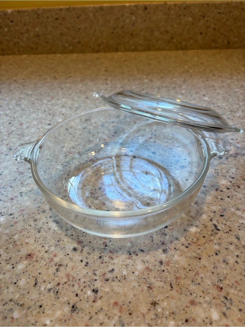 Pyrex Clear Glass Casserole with Handles and Original Lid, #019, 20 Ounces